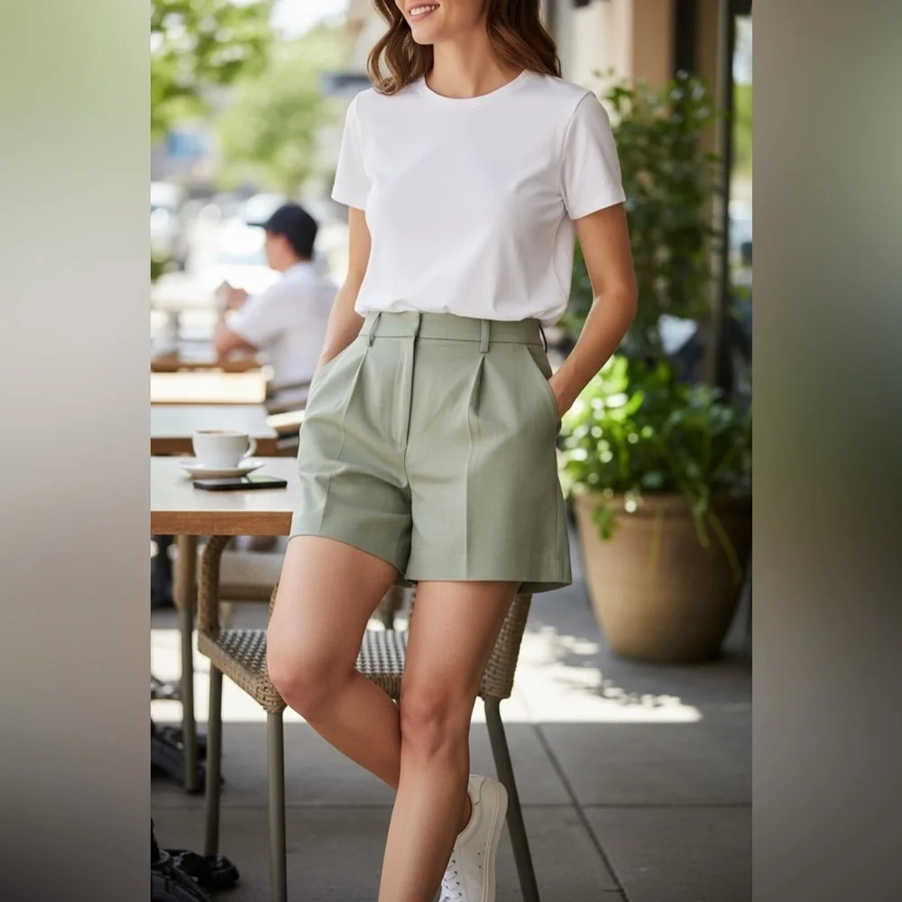 Anthropologie Olive Green Women's Bermudas - Picture 2 of 12